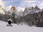 Winter holiday in the Catinaccio Dolomites area South Tyrol Italy