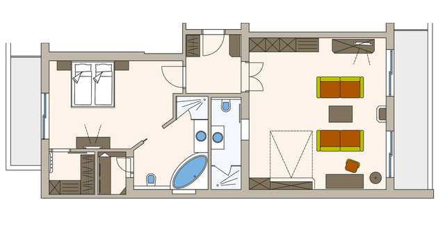 Suite "Silberdistel" im Quellenhaus